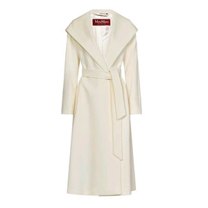 막스마라 후드 코트 비단톤