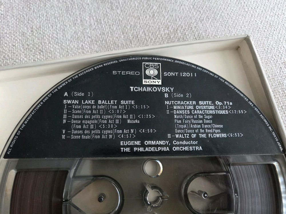 민트급 오리지날 릴테이프 차이콥스키 <백조의 호수> 및 <호두까기 인형> 릴데크 오디오 테이프--7
