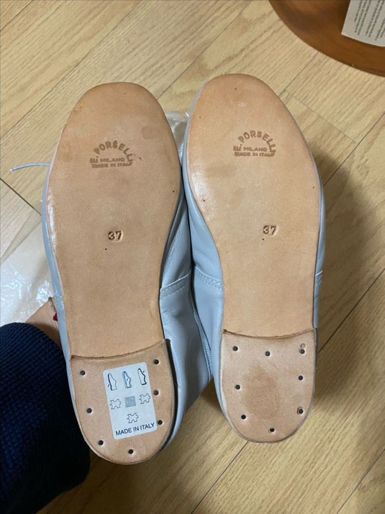 포셀리플랫 37사이즈 그레이 정품 새상품 이미지