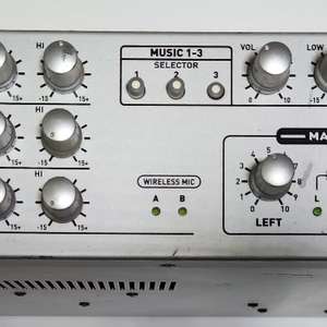 노래방,교회,영업장 등 3채널 6개마이크 믹싱 앱프 PA-303A