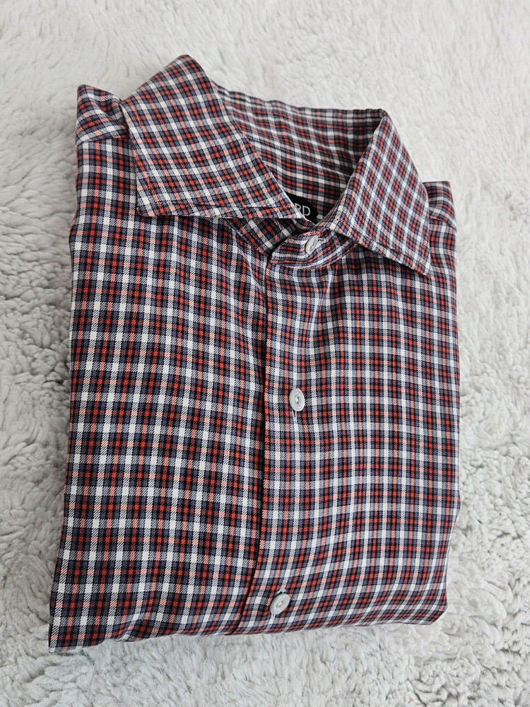 톰포드 직조 체크 셔츠 [ 쿠치넬리 로로피아나 에르메스 루이비통 키톤 벨루티 ]--1