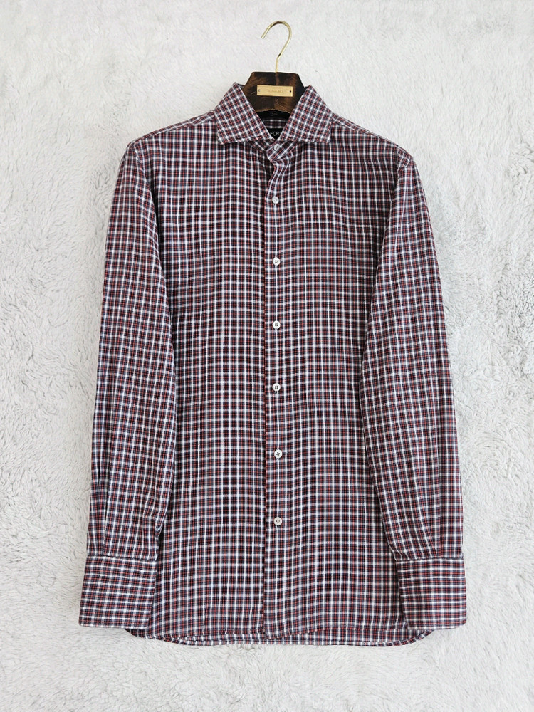 톰포드 직조 체크 셔츠 [ 쿠치넬리 로로피아나 에르메스 루이비통 키톤 벨루티 ]--2