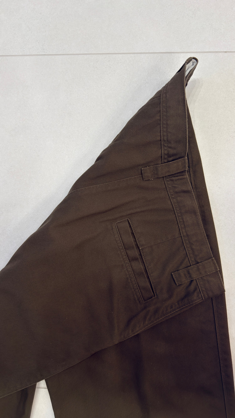 재팬 유니클로 와이드 핏 치노 팬츠 / 다크브라운 / 82--1