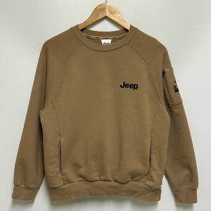 [남여공용 90 (S)]지프 베이지 로고 맨투맨