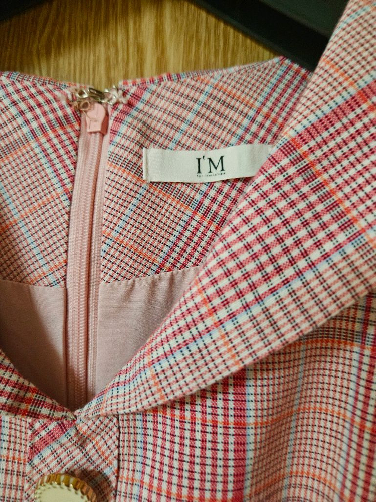 잇미샤 믹스 체크 머메이드 롱 원피스 이미지