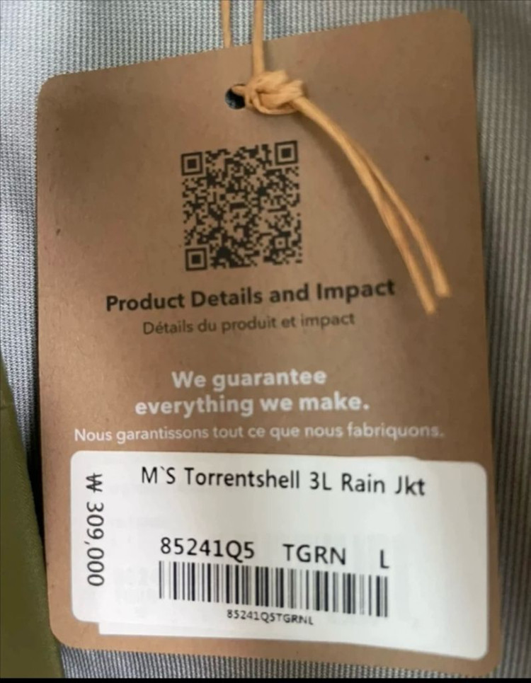 파타고니아 토렌쉘 3L 바람막이 L 사이즈 새상품--3