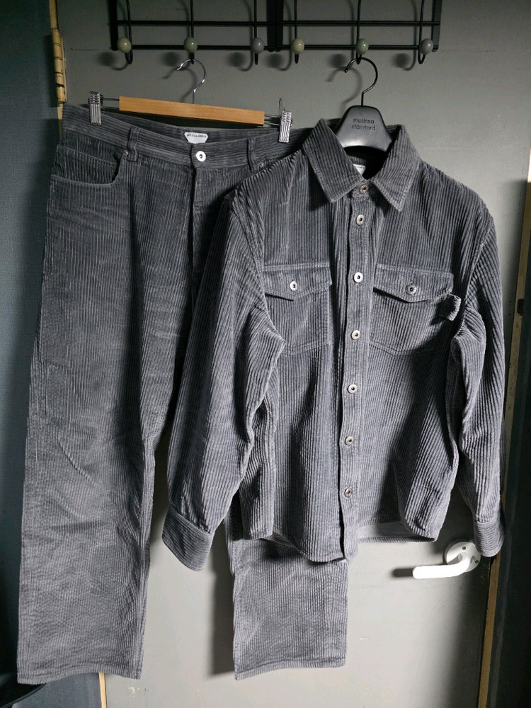 보테가베네타 코튼 코듀로이 트라우저 팬츠 바지 하의 썬더 색상 50사이즈 국내 32 정도--3