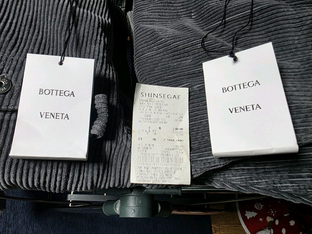 보테가베네타 코튼 코듀로이 트라우저 팬츠 바지 하의 썬더 색상 50사이즈 국내 32 정도--9
