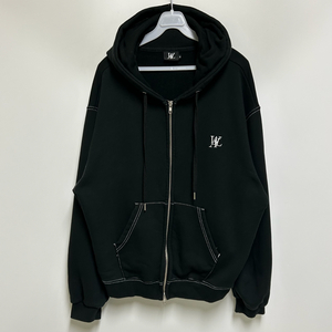 [여자 95 (M)]우알롱 루즈핏 시그니처 스티치 후드집업