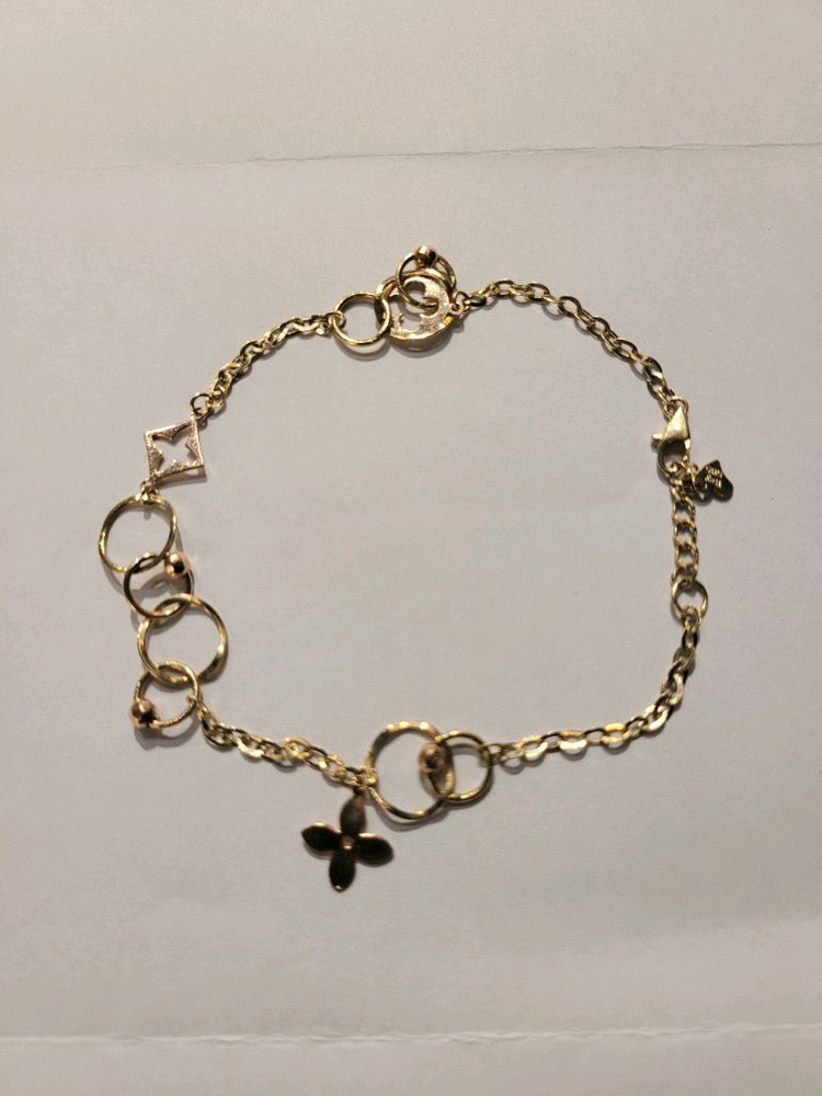 여성)14K 펜던트 체인 발찌 이미지