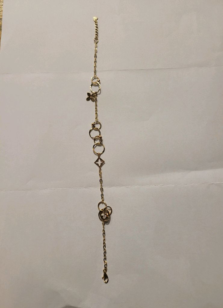 여성)14K 펜던트 체인 발찌 이미지