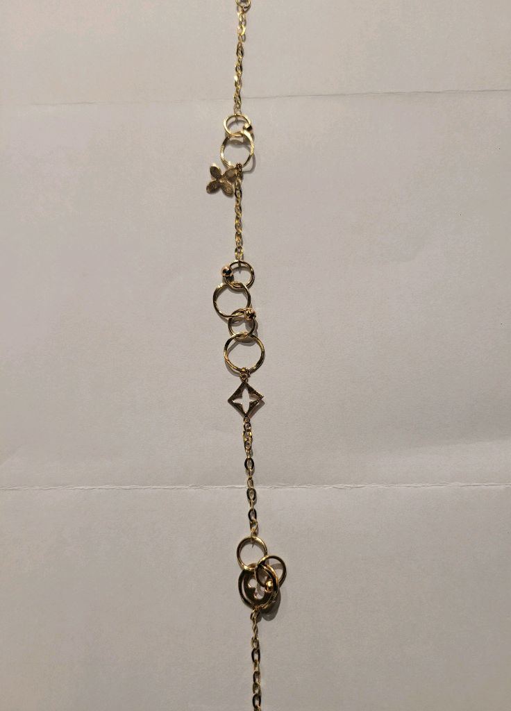 여성)14K 펜던트 체인 발찌 이미지