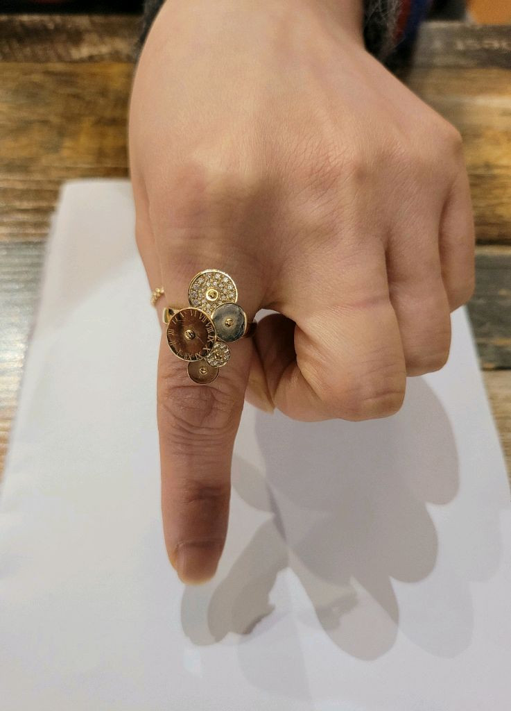 여성)14k 원형5p펜던트 링반지 이미지