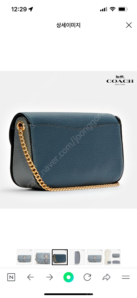 새상품 코치 리얼레더 크로스백 이미지