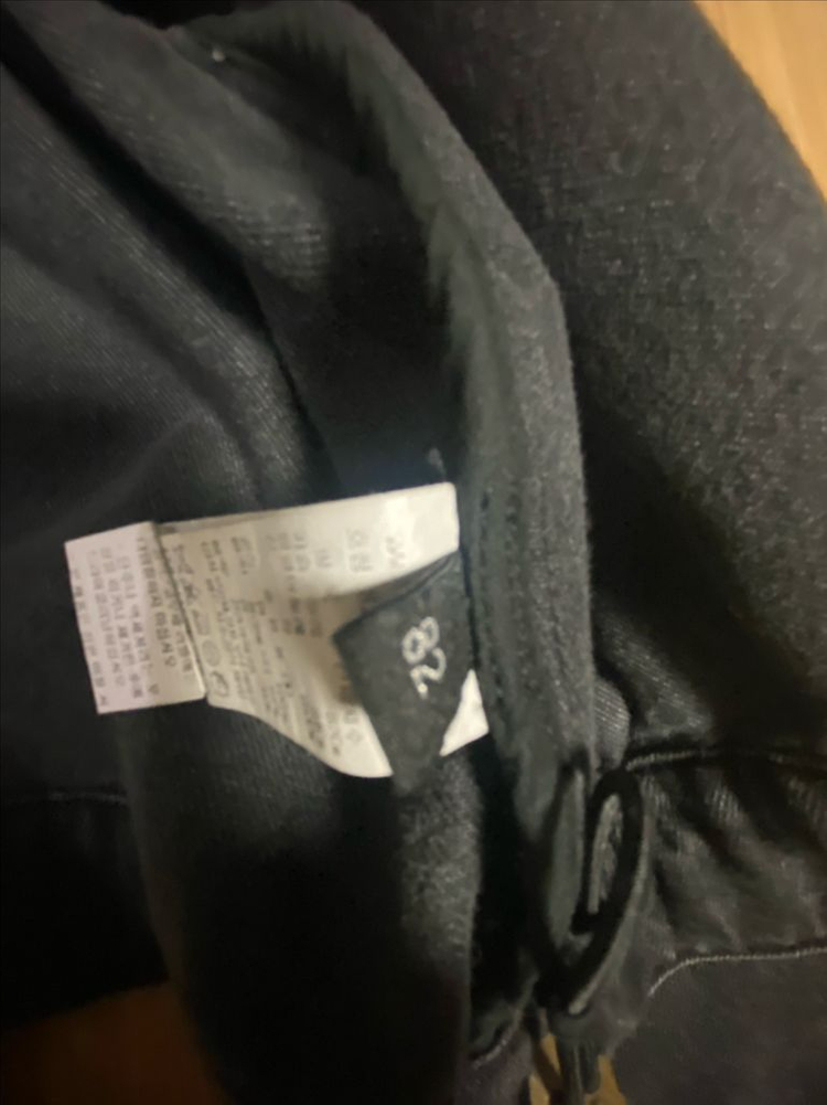 랑방 칼라 레더 데님 자켓--6