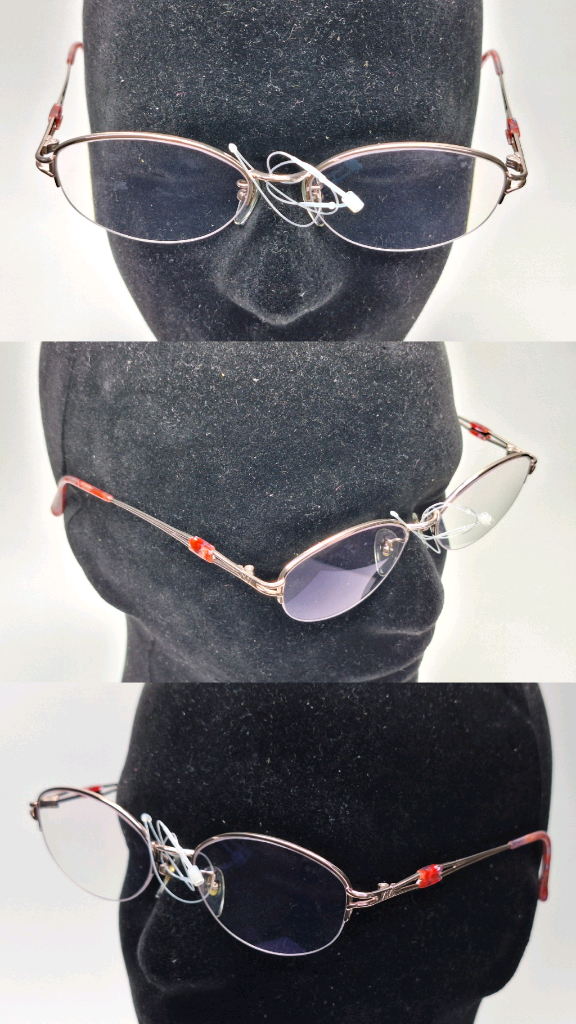 입생로랑 30-0079 순 티타늄 반무테 안경테 명품 일본 제조 수입 패션 아이웨어 y2k 빈티지 레트로 클래식--6