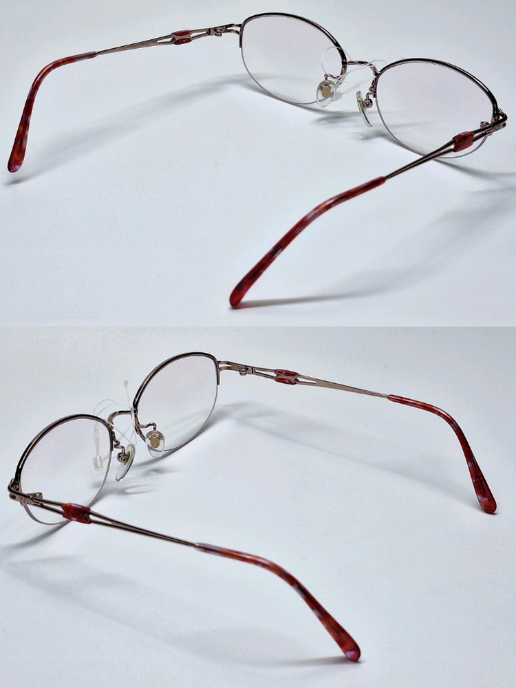 입생로랑 30-0079 순 티타늄 반무테 안경테 명품 일본 제조 수입 패션 아이웨어 y2k 빈티지 레트로 클래식--8