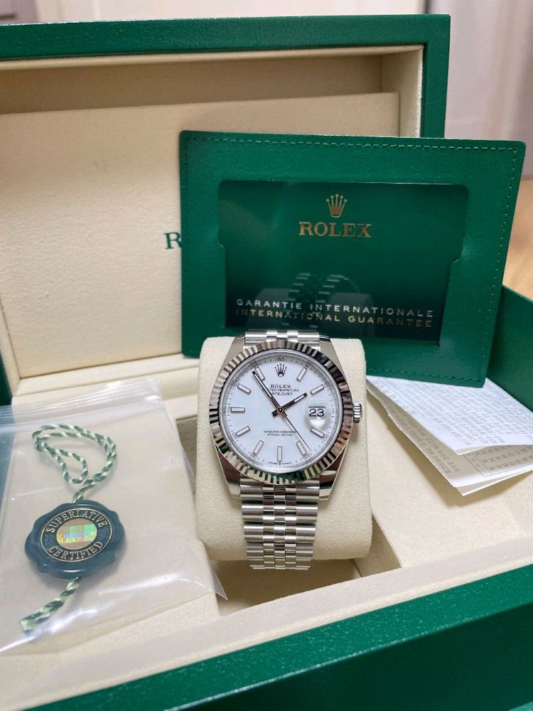 롤렉스 126334 데이저스트 41 흰판 바 인덱스 스틸--1