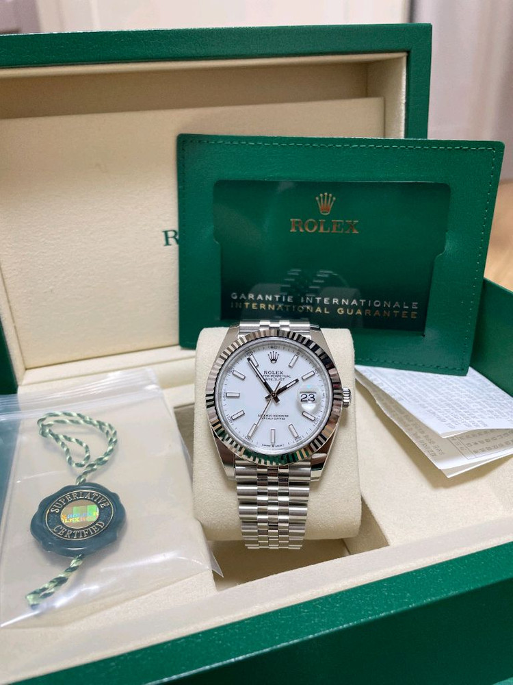 롤렉스 126334 데이저스트 41 흰판 바 인덱스 스틸--2
