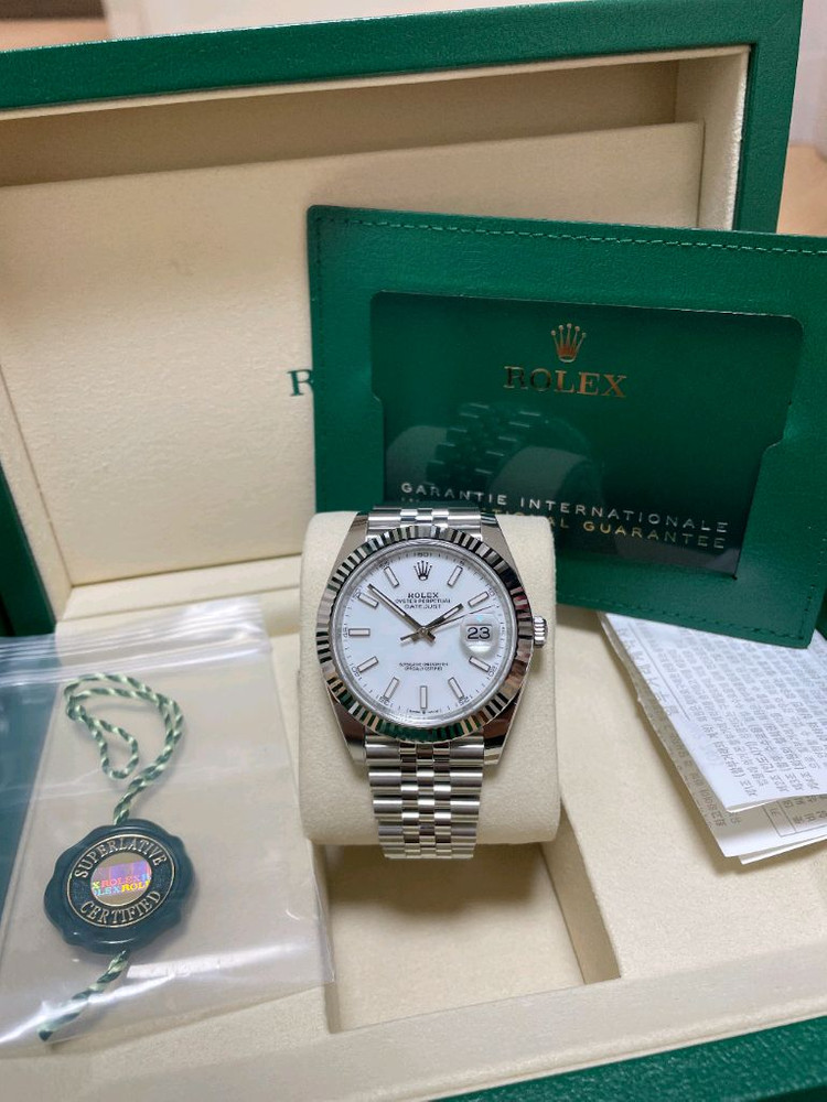 롤렉스 126334 데이저스트 41 흰판 바 인덱스 스틸--6