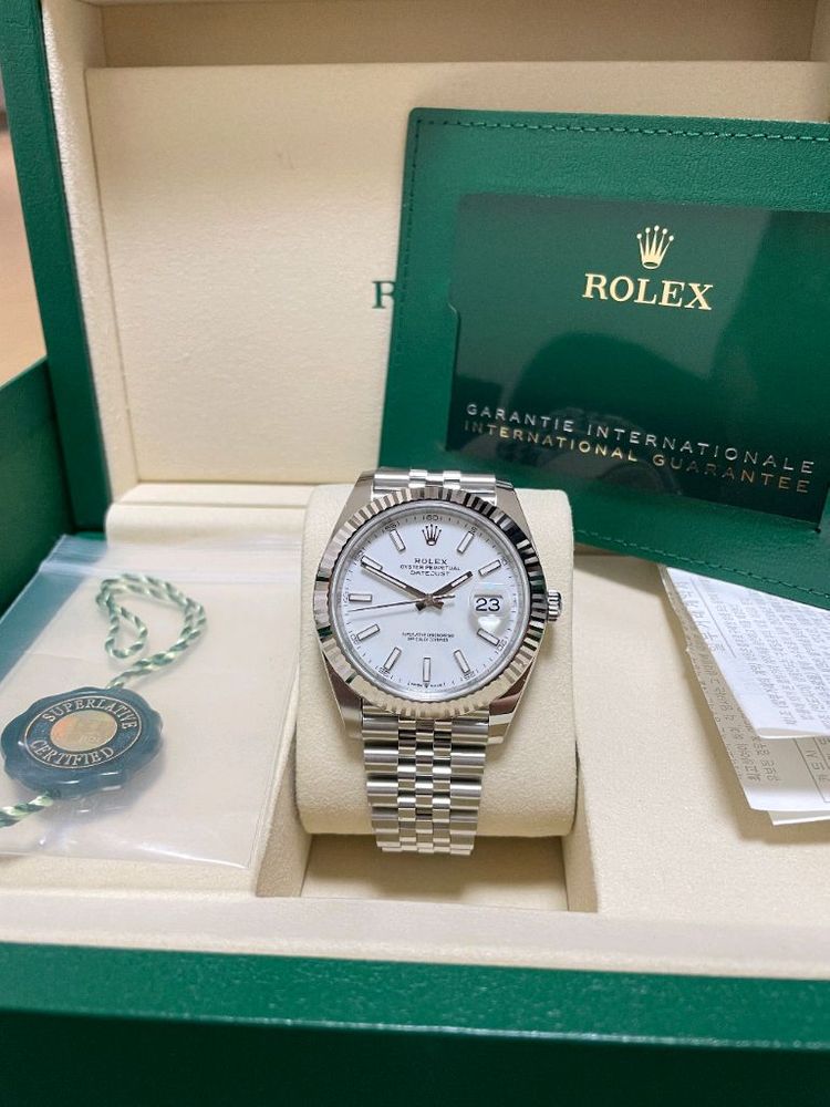 롤렉스 126334 데이저스트 41 흰판 바 인덱스 스틸--8