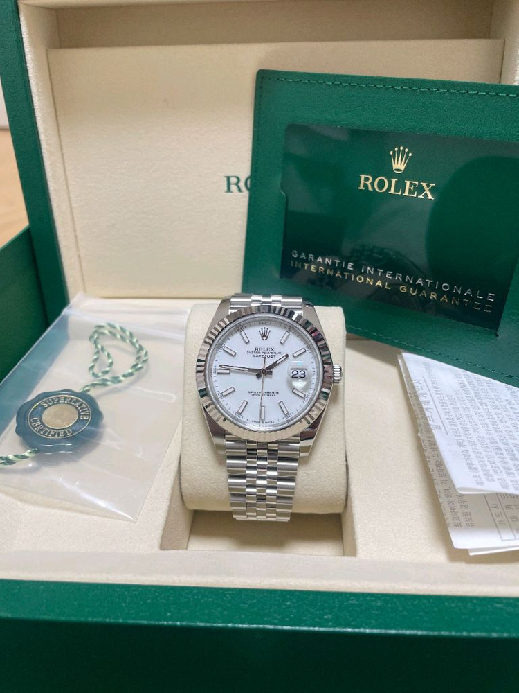롤렉스 126334 데이저스트 41 흰판 바 인덱스 스틸--9