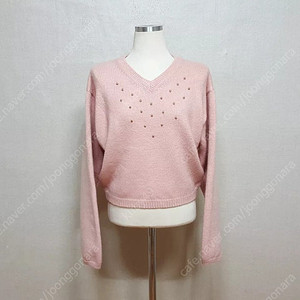 미착용)진주장식 크롭 여성 니트 55-66