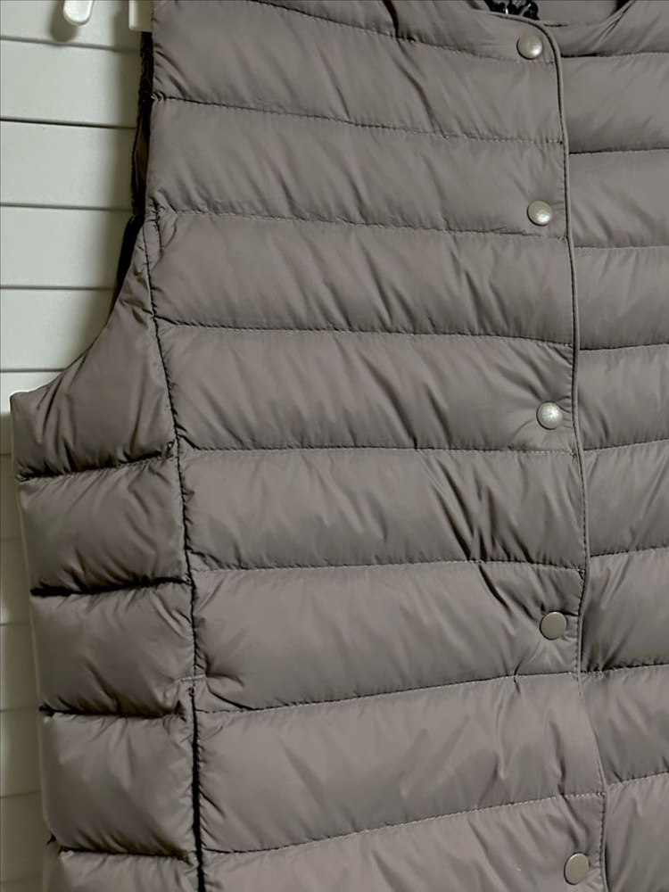 #새상품 : 오리털 패딩 조끼 덕다운 충전재 코코아 브라운--2