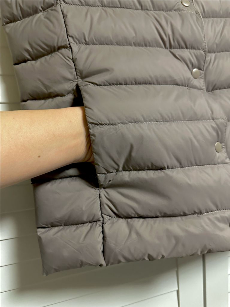 #새상품 : 오리털 패딩 조끼 덕다운 충전재 코코아 브라운--7