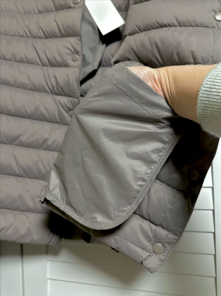 #새상품 : 오리털 패딩 조끼 덕다운 충전재 코코아 브라운--8