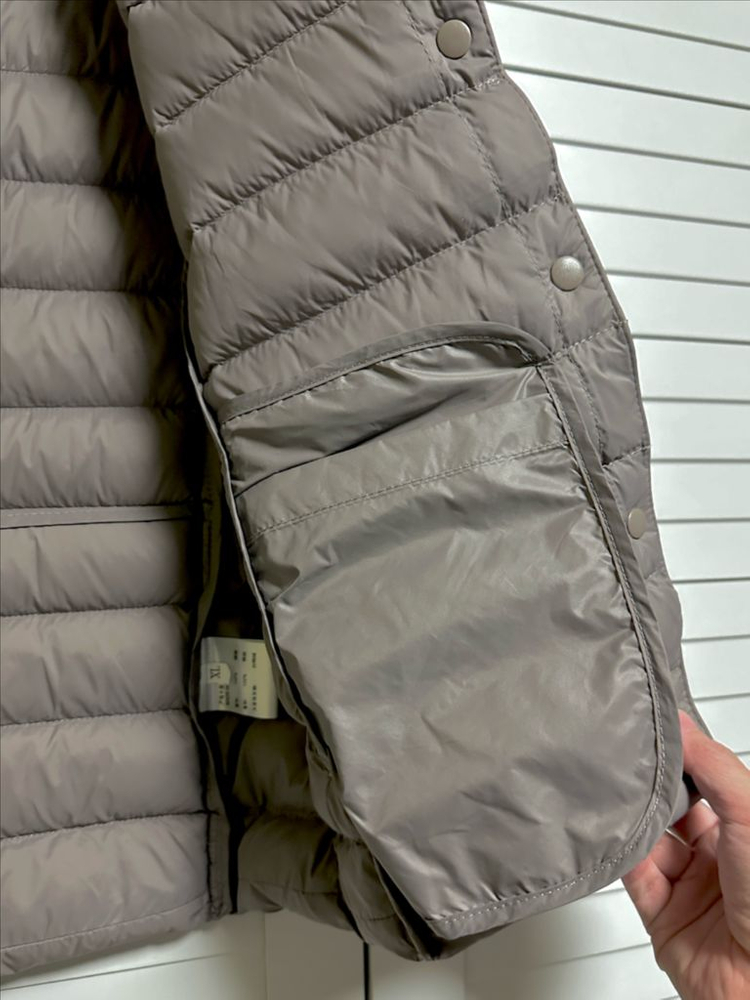 #새상품 : 오리털 패딩 조끼 덕다운 충전재 코코아 브라운--9