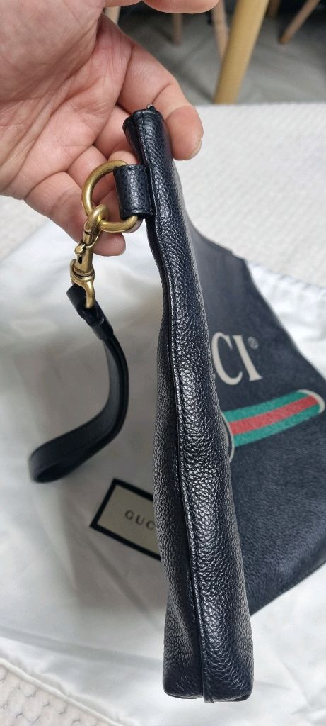 <상태 굿> 신형 구찌 띠로고 클러치--4