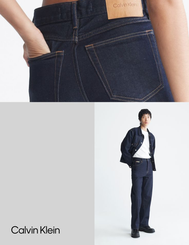 캘빈클라인 셀비지 데님 아이코닉 스트레이트 청바지 34 이미지