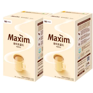 선착순)맥심 화이트골드 커피믹스 180개2박스 무료배송50900원