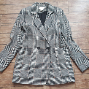 여성 55 66 체크 쟈켓 재킷 지오 플라스틱아일랜드