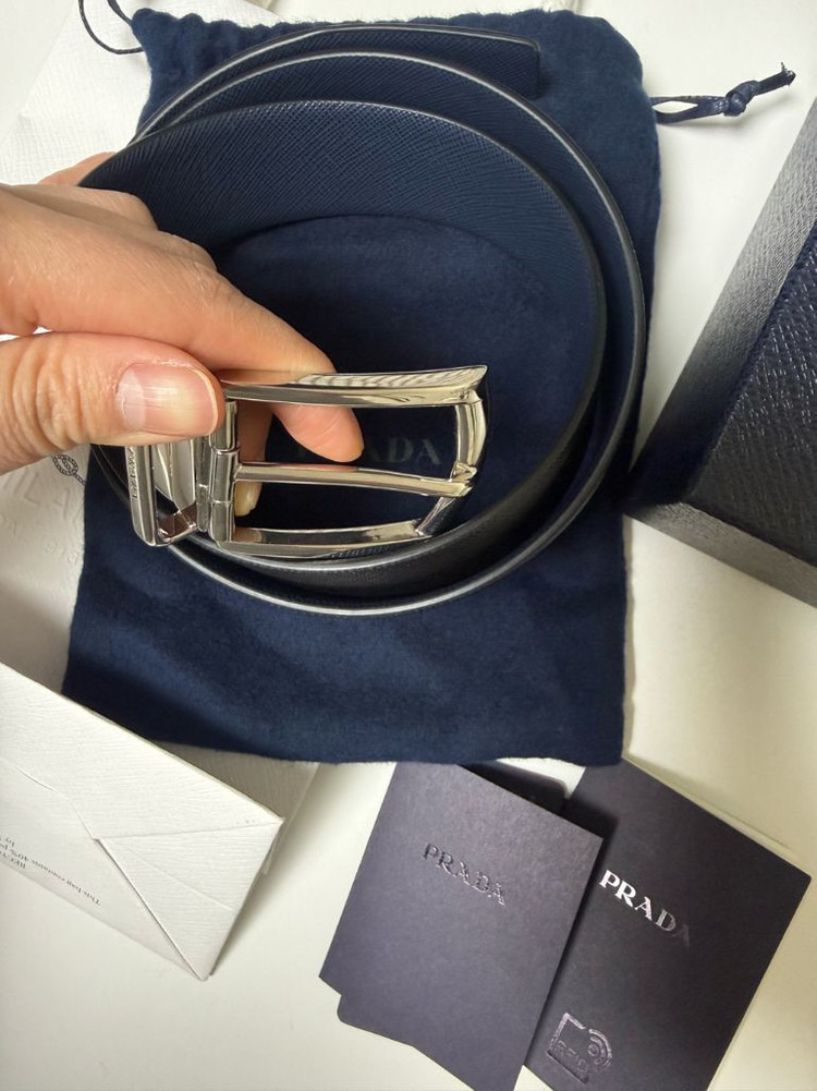 프라다 리버서블 사파아노 가죽 벨트 이미지