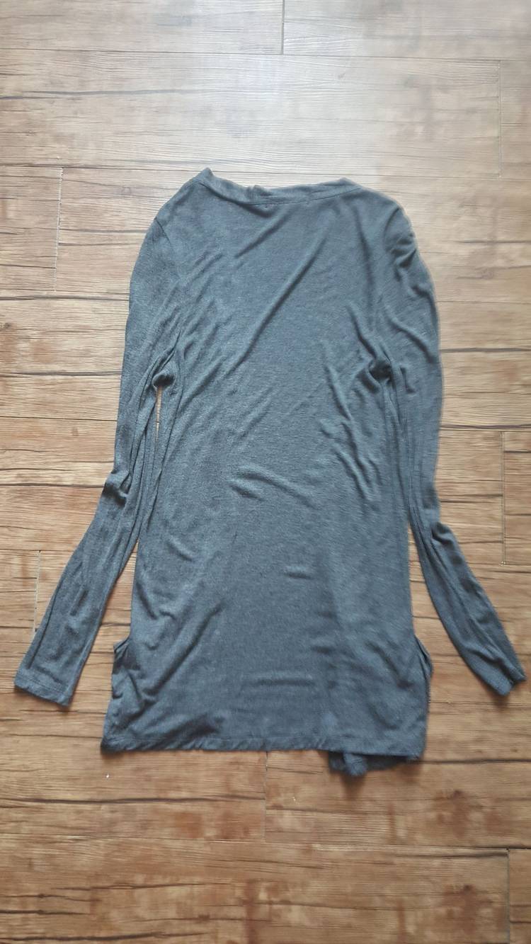 사이즈55 66 롱가디건 간절기 블랙 그레이 챠콜 이미지