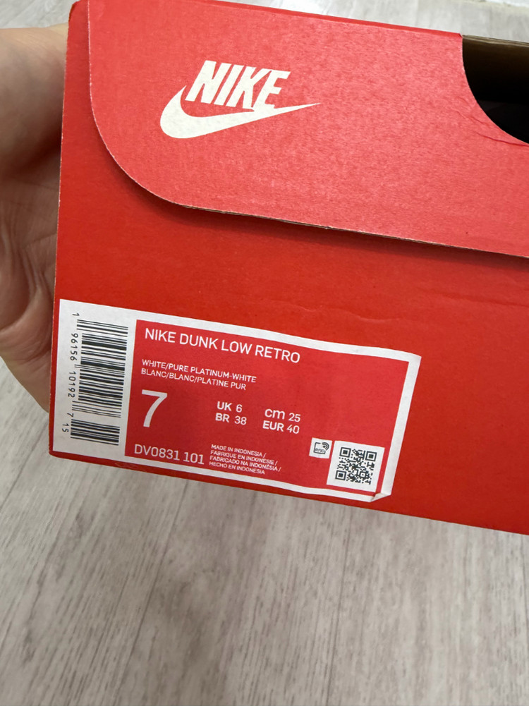 나이키 덩크 로우 레트로 화이트 퓨어 플래티넘--3