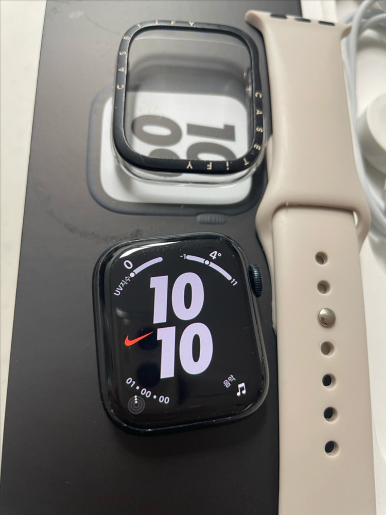 애플워치7나이키 41mm 미드나이트--1