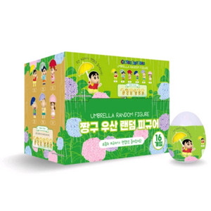 미사용 새상품 짱구 우산 랜덤 피규어 16개입