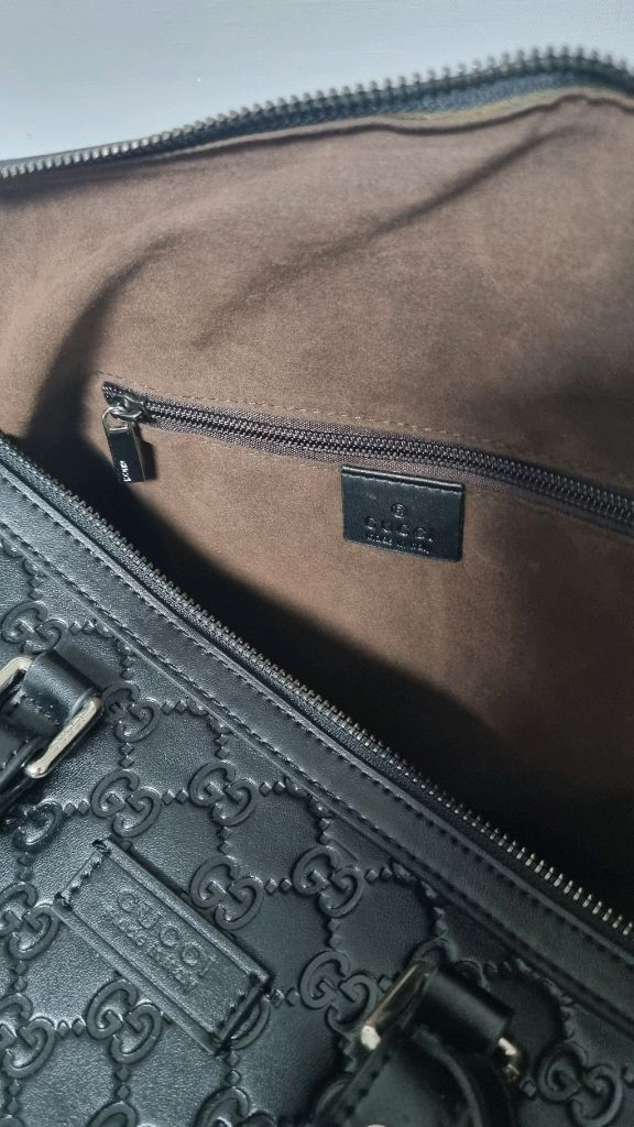 구찌 시마가죽 보스톤백 이미지