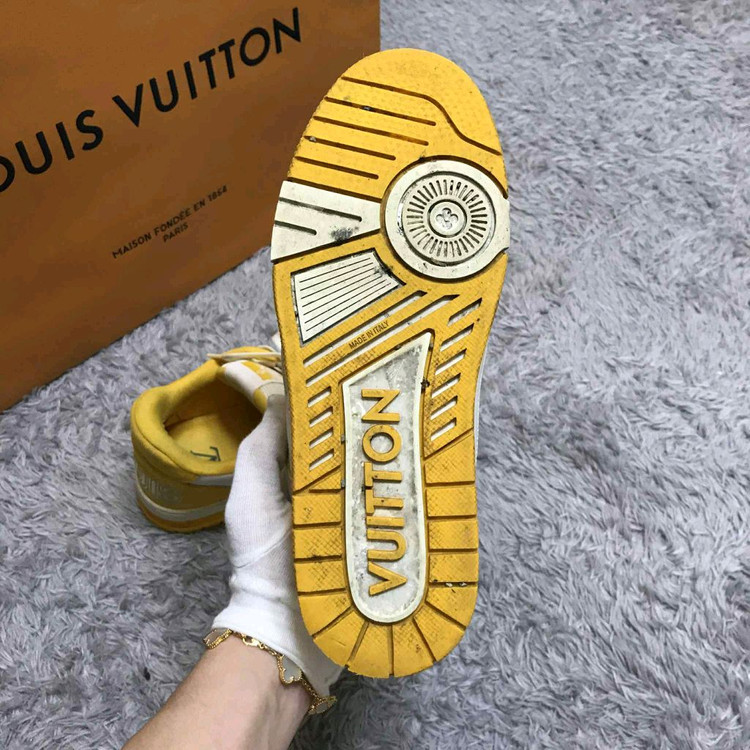 [클로젯][5.5]루이비통 벨크로 스트랩 LV 트레이너 데님 스니커즈--7