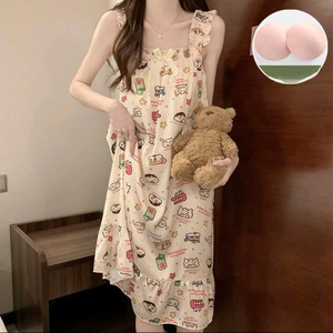 (새상품) 실크 원피스 잠옷 L 이미지