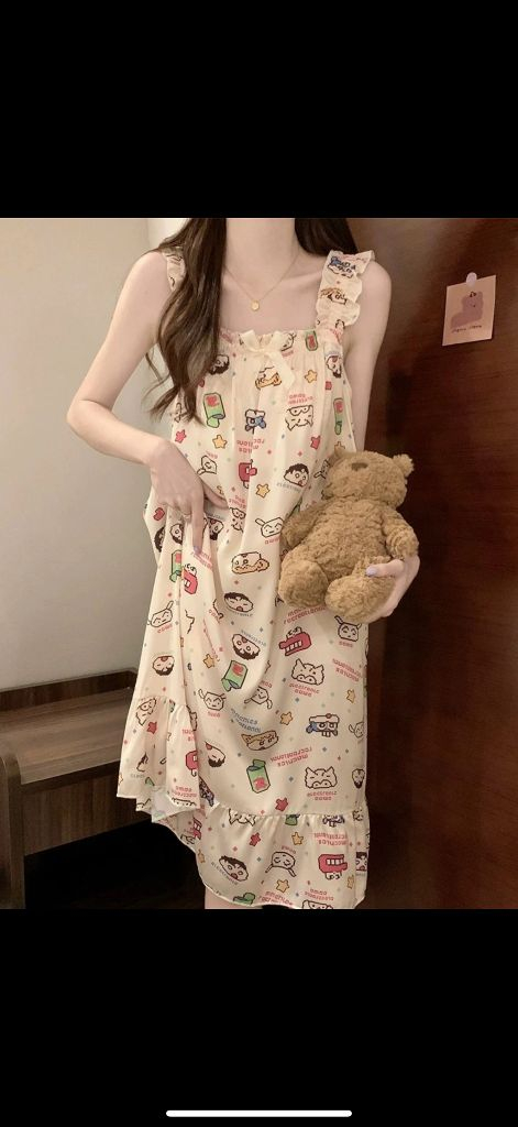 (새상품) 실크 원피스 잠옷 L 이미지