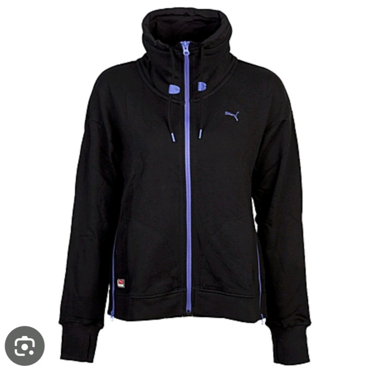 푸마 블랙 집업 의류 스포츠 트레이닝복 상의 캐주얼 일상복 운동복 사이즈 L--0