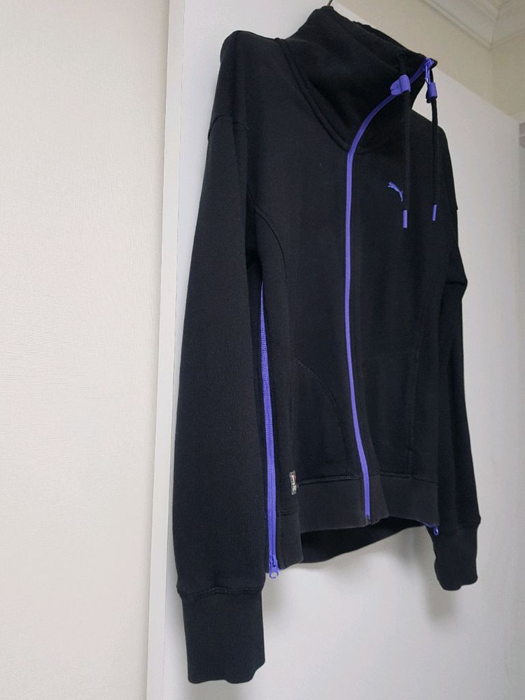 푸마 블랙 집업 의류 스포츠 트레이닝복 상의 캐주얼 일상복 운동복 사이즈 L--3