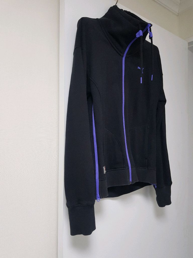 푸마 블랙 집업 의류 스포츠 트레이닝복 상의 캐주얼 일상복 운동복 사이즈 L--4