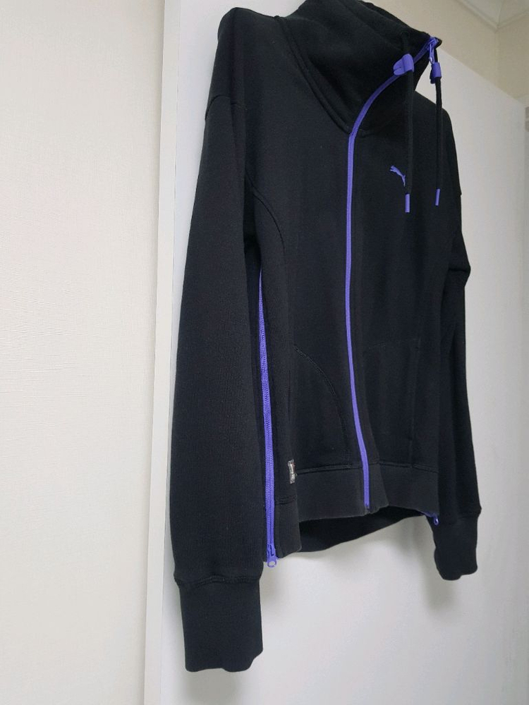 푸마 블랙 집업 의류 스포츠 트레이닝복 상의 캐주얼 일상복 운동복 사이즈 L--5