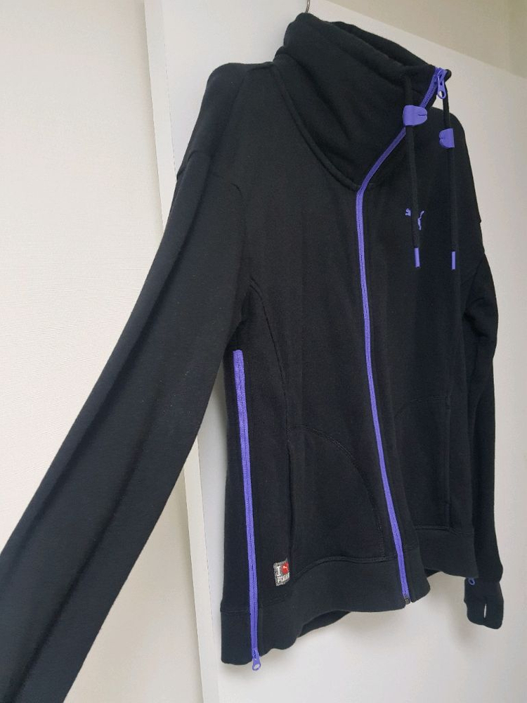 푸마 블랙 집업 의류 스포츠 트레이닝복 상의 캐주얼 일상복 운동복 사이즈 L--6