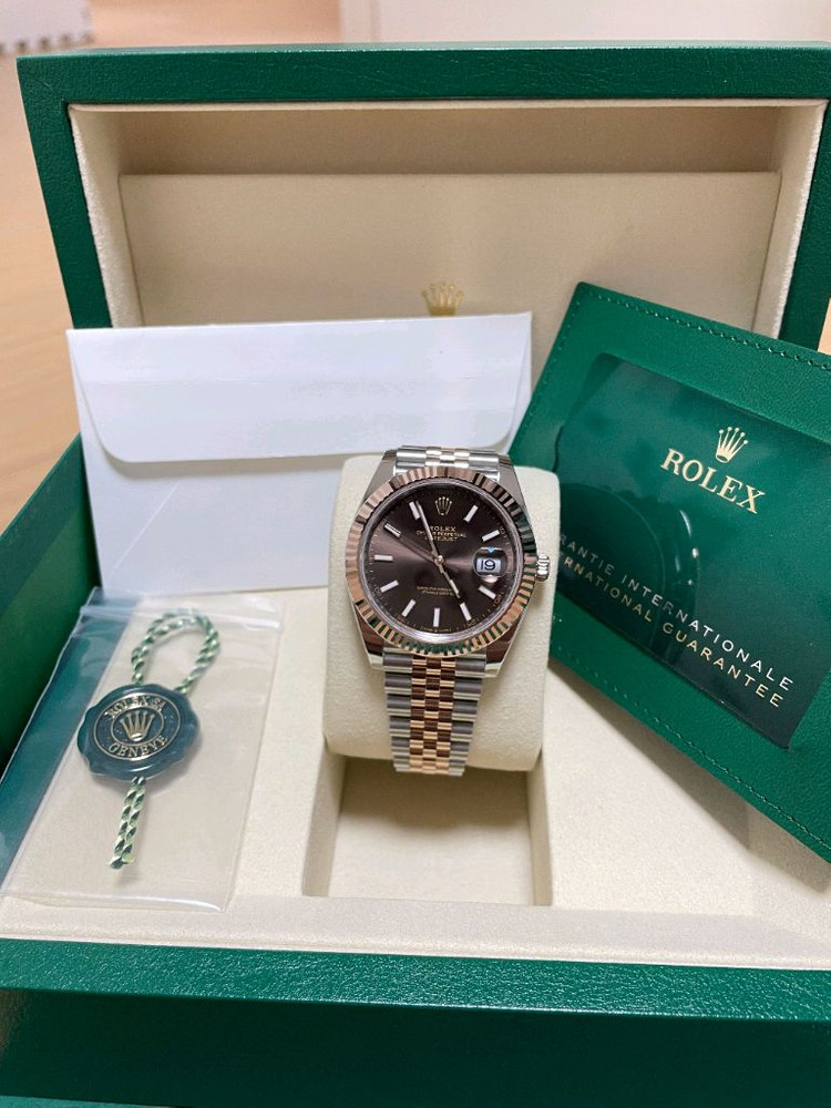 롤렉스 126331 데이저스트 41 초코판 바 인덱스 로골콤비--1